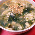 ゆち8's cooksnap of when they made ふわふわ卵とワカメのスープ.