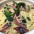 〜tinr～'s cooksnap of when they made イカとほうれん草のペペロンチーノ.