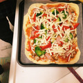 みにぴんありす。's cooksnap of when they made ⭐手捏ねで砂糖なしの薄いピザ生地⭐.