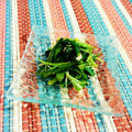 SP♪'s cooksnap of when they made ゆでた法蓮草・春菊と生の水菜の和え物.