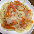 ☆ごはんできた☆'s cooksnap of when they made 新生姜と油揚げの焼きうどん.