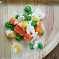 まるもゆ's cooksnap of when they made 離乳食11ヶ月 ミックスベジタブル豆腐.