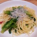yoppy0908's cooksnap of when they made シラスと菜の花のスパゲッティ.