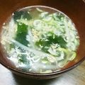 のんちゃんたまちゃん's cooksnap of when they made もやしとわかめの中華スープ.