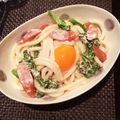 のんぽこママ's cooksnap of when they made 手間なし簡単おいしいカルボナーラうどん♪.