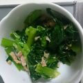 マナピィ's cooksnap of when they made 超時短！レンジで小松菜とツナのポン酢和え.