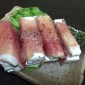 ﾍﾞｰｽﾒｲｸ's cooksnap of when they made ヘルシーな1品☆生ハムの豆腐巻き.