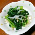 まぐゆ's cooksnap of when they made 簡単美味☆春菊ともやしのナムル♪.