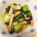 yunao822's cooksnap of when they made チンゲン菜としめじのオイスターソース炒め.
