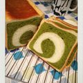 chie510's cooksnap of when they made 濃い味～ホロ苦二色の黒糖＆抹茶パン.