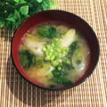 なつき☆ミ's cooksnap of when they made ほうれん草と☆白ネギのお味噌汁.
