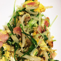 はに333's cooksnap of when they made 水菜とベーコンと卵の炒めもの.