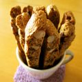 caramel-cookie's cooksnap of when they made ミルクチョコとコーヒーのビスコッティ.