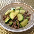 名波はるか's cooksnap of when they made ズッキーニと豚ひき肉の炒め物.