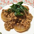 ayaneri's cooksnap of when they made 簡単！大根ステーキ★そぼろあんかけ.