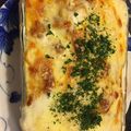 シェメ's cooksnap of when they made 白菜と挽肉のポテト生クリームグラタン.
