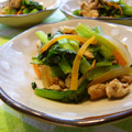 runa10's cooksnap of when they made こまつなとちりめんじゃこの炒め物.