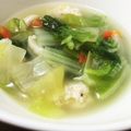 ゆみみみみみみ7's cooksnap of when they made 茹で汁で鶏の旨味ぎっしりスープ♪.