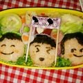 ぐーたら子☆'s cooksnap of when they made キャラ弁♡先生ありがとう♡おにぎり.