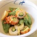 ララうさぎ's cooksnap of when they made 刺身蒟蒻ときゅうり竹輪の金山寺酢味噌和え.