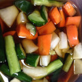 豆とオリーブ's cooksnap of when they made 簡単で長期保存☆野菜の甘酢漬けピクルス風.
