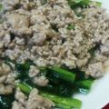 ひなたこやき's cooksnap of when they made 【農家のレシピ】小松菜の豚そぼろあんかけ.