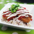 みっくママ's cooksnap of when they made 肉無し男メシ！ソースマヨたくあん唐揚げ丼.