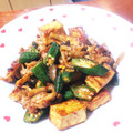 ♪ゆかたん♡'s cooksnap of when they made 豚と厚揚げとオクラの炒め物.