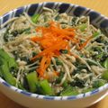 もんしゅしゅ's cooksnap of when they made 食べやすい♪春菊とえのきの和え物★.