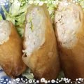 まめにゃぁ's cooksnap of when they made 簡単！節約★胸肉（ささみ)と白葱の春巻き.