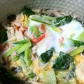 ウッピィ's cooksnap of when they made 小松菜☆豆腐☆しめじ☆蟹かまの玉子とじ.