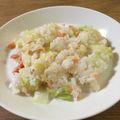 よしみゆき's cooksnap of when they made 簡単！鮭とキャベツのチャーハン.