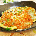 旦那は皿洗い's cooksnap of when they made 油揚げと餅の切干納豆キムチ焼き.