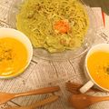 komugiko4's cooksnap of when they made バジルのカルボナーラ風クリームパスタ.