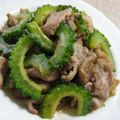 caramel-cookie's cooksnap of when they made ゴーヤと豚肉の梅肉炒め.
