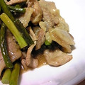 さむえーる's cooksnap of when they made ニンニクの芽と豚肉の塩胡椒炒め♪.