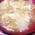 ごふぁんだ's cooksnap of when they made お2人様♪キャベツとふわふわ卵のスープ★.