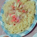 ミポッ's cooksnap of when they made 魚貝の旨みたっぷりヘルシースープパスタ♡.