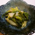 もこもこTomo's cooksnap of when they made 名古屋の味☆わけぎとイカの赤味噌和え.