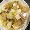 マテちゃ's cooksnap of when they made 白菜 豆腐 挽き肉の 煮物 ~肉豆腐風~.