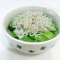 テンちゃん♪'s cooksnap of when they made 妊娠中に♡小松菜おひたし釜揚げしらすのせ.