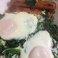 やーしー's cooksnap of when they made ファミレス風ほうれん草の目玉焼きソテー.