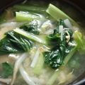 かぴーな's cooksnap of when they made 我が家の味噌汁(小松菜／ほうれん草).