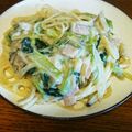 ココァ's cooksnap of when they made エリンギとほうれん草のクリームパスタ★.