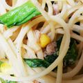 Frakit's cooksnap of when they made 超簡単☆ツナと小松菜の中華風パスタ.