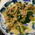 sanorock's cooksnap of when they made 春待ち！菜の花入り豚の生姜焼き♬*゜.