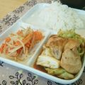 わかさわ家's cooksnap of when they made 節約★鶏肉オイマヨ炒め&もやしナムル定食.