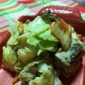 のぼし～'s cooksnap of when they made 鯖缶とキャベツのキムチ炒め.