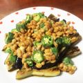 ♪ゆかたん♡'s cooksnap of when they made 茄子のオクラ納豆のせ.