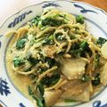 kiki512's cooksnap of when they made カブの豆乳クリームスパゲッティ.
